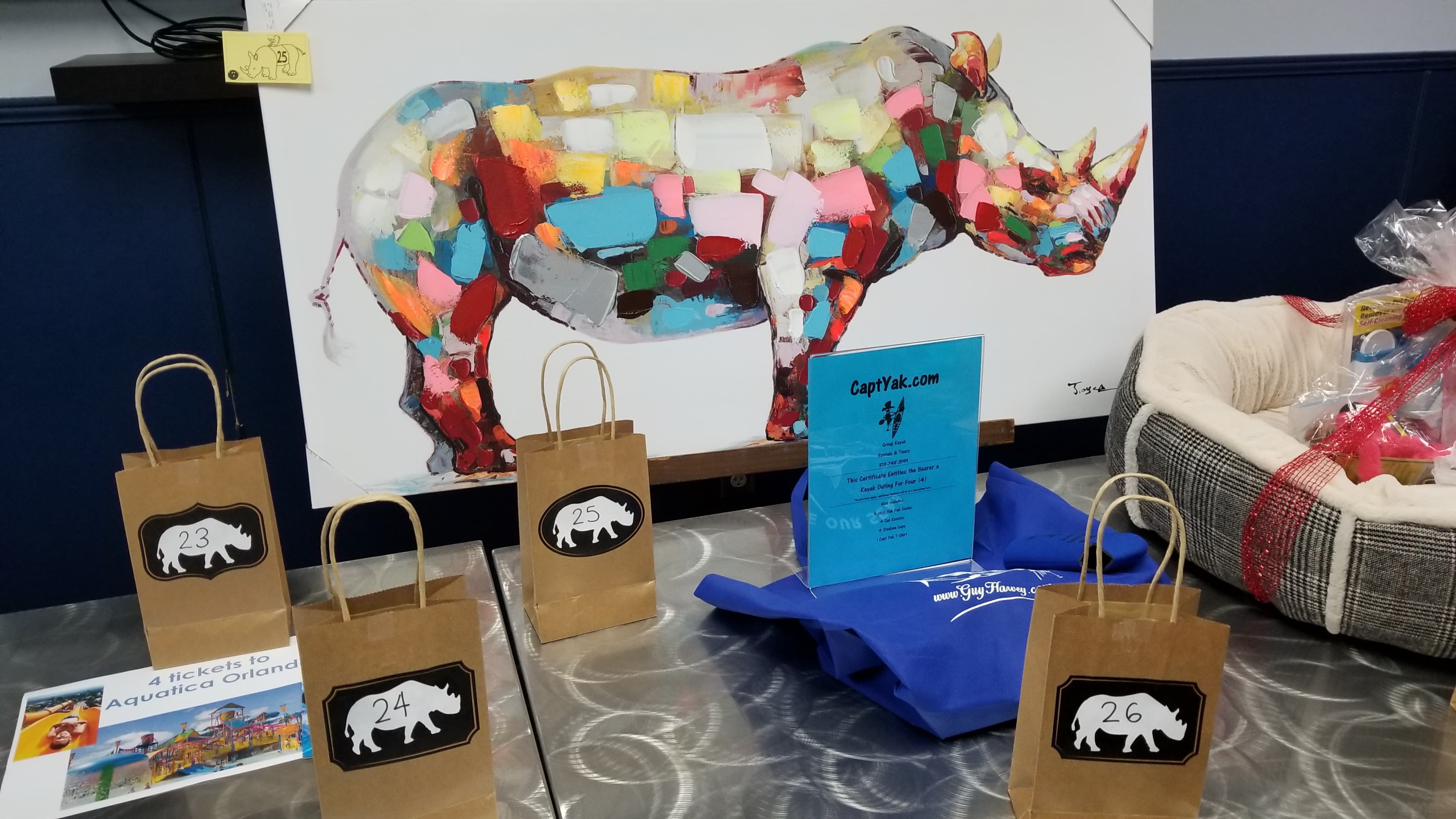 Bowling for rhinos, rhino conservation, raffle prizes,