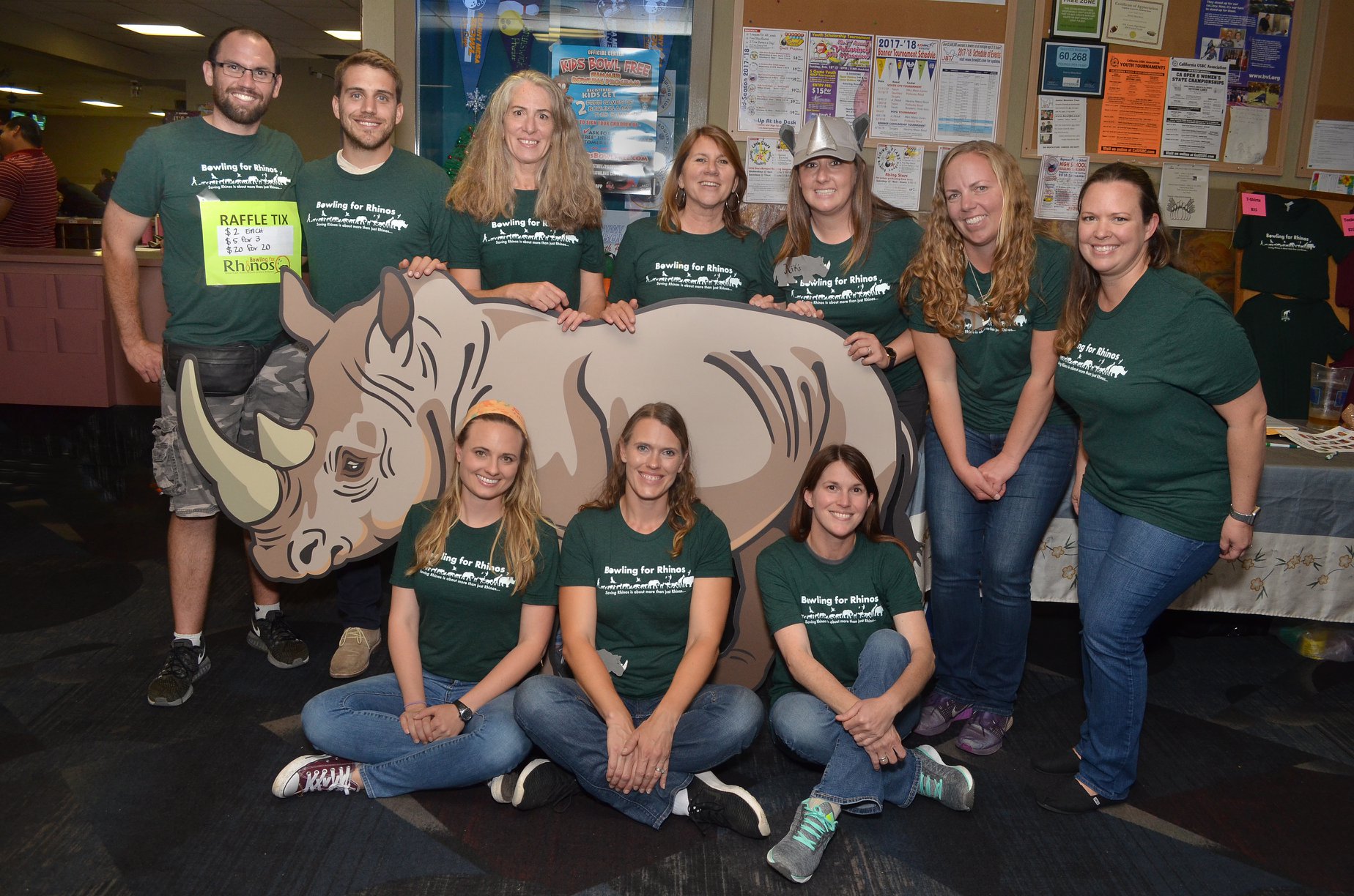 Bowling for rhinos, San Diego, AAZK