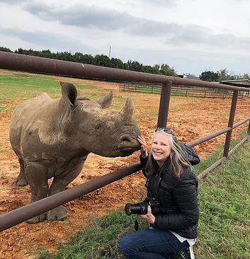 International Rhino Keeper Association Vice President with white rhino