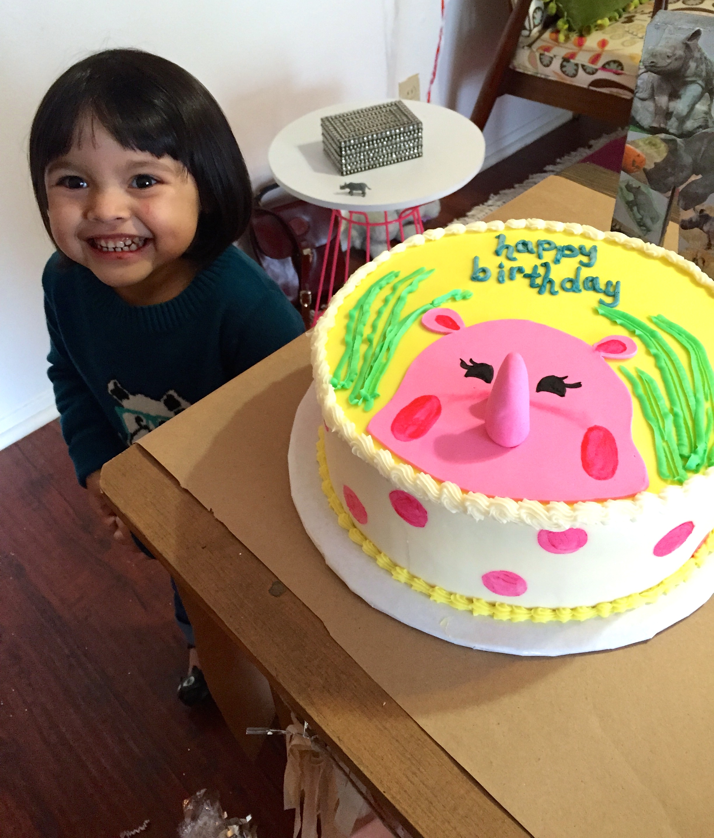 Rhino-themed birthday cake!