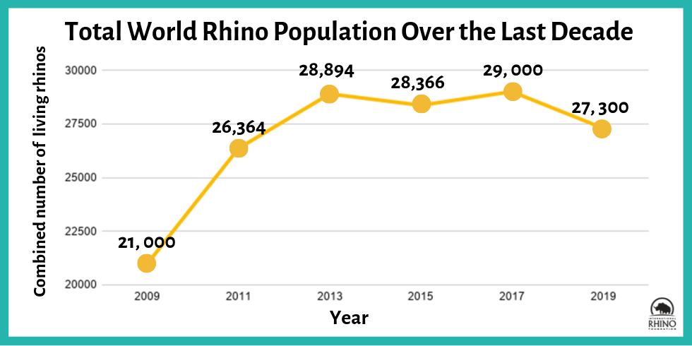 Javan Rhinoceros Population Graph